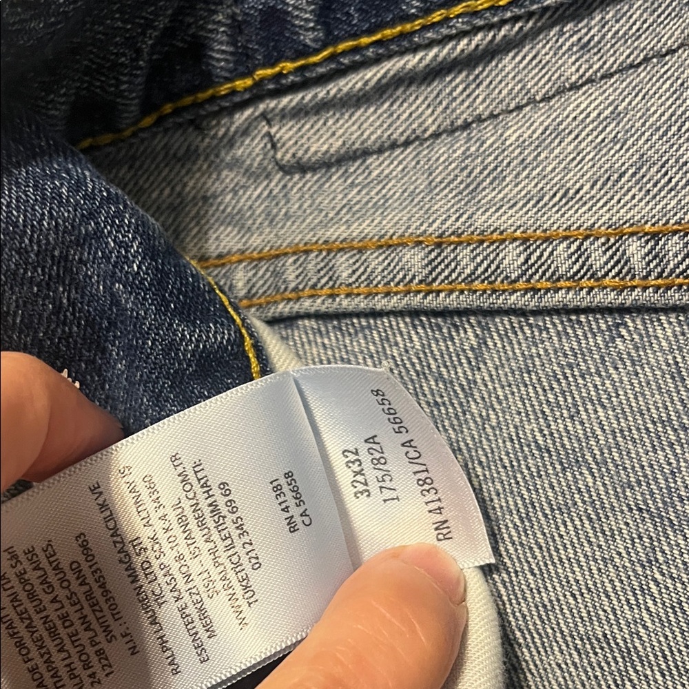 Polo by Ralph Lauren Men's Mid Blue Straight Jeans - Picture 3 of 4